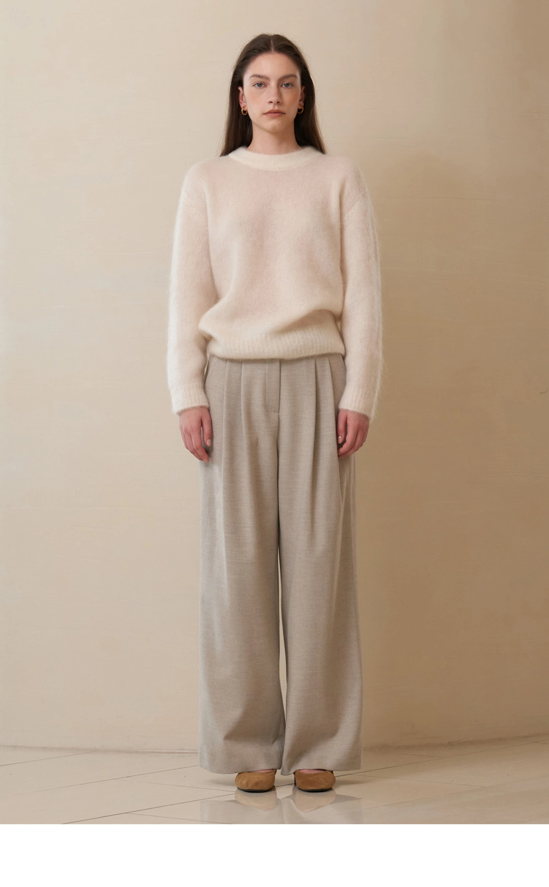 노미나떼 Winter Wane Wide Pants (Oat Beige) 상품 이미지 3