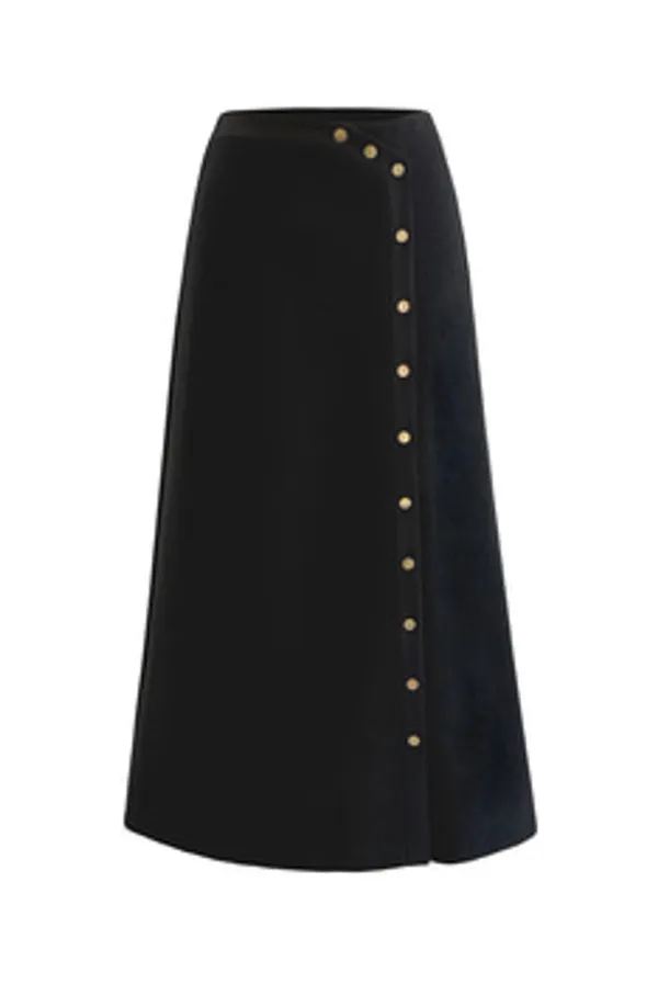 DEVYN WOOL JESREY SKIRT