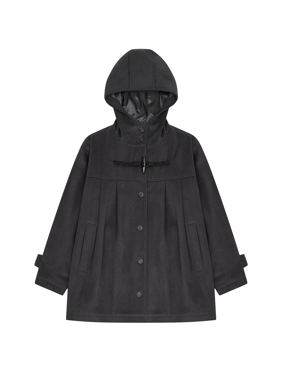 뚜오미오 [09.28 예약 발송] PLEATED TOGGLE WOOL COAT [CHARCOAL] 상품 이미지 1