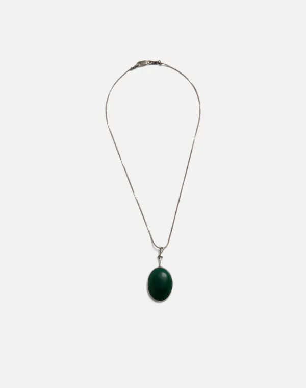 90s Malachite Choker Necklace -#1358
