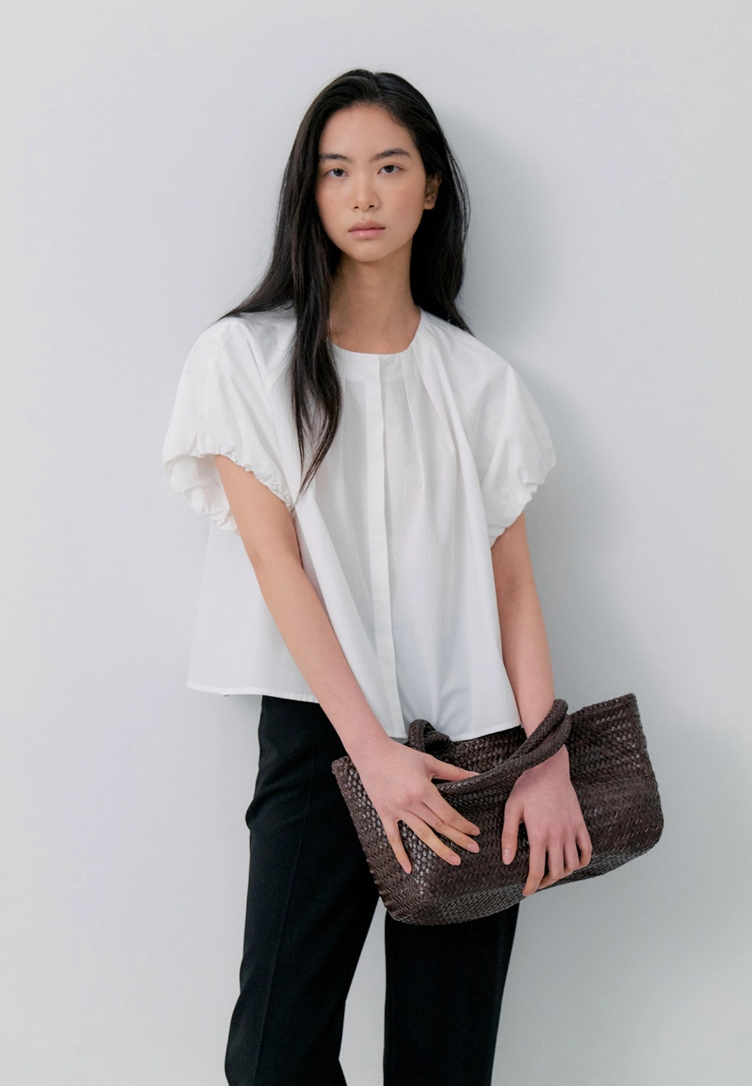 노티아 MONO PUFF BLOUSE - WHITE 상품 이미지 1