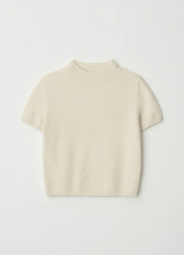 [5차] Mar crop half knit_IVORY
