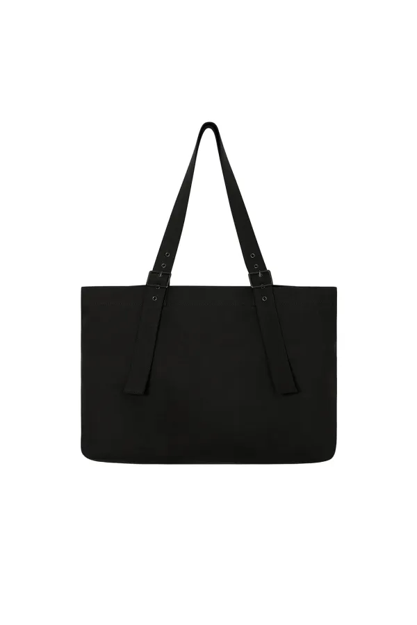 BELTED SHOULDER BAG black