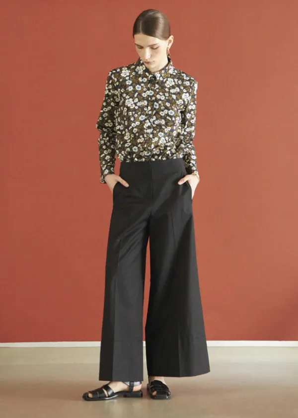 OXFORD WIDE SLACKS_BLACK
