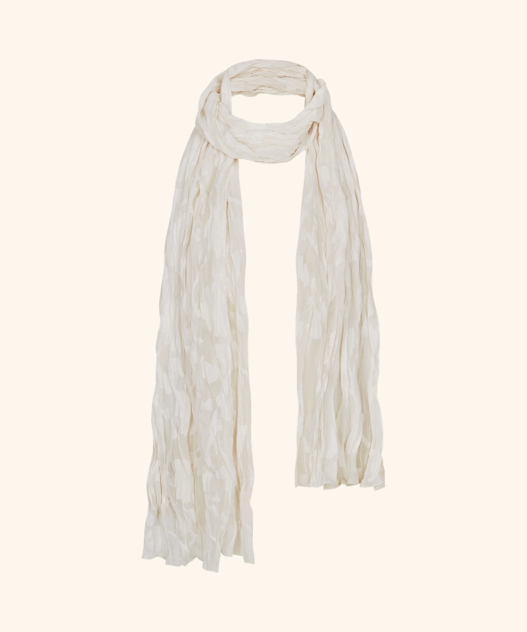 레터프롬문 Rose Crinkle Scarf (Cream) 상품 이미지 1