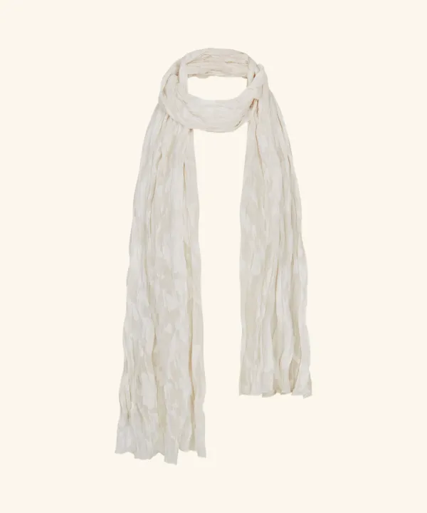 Rose Crinkle Scarf (Cream)