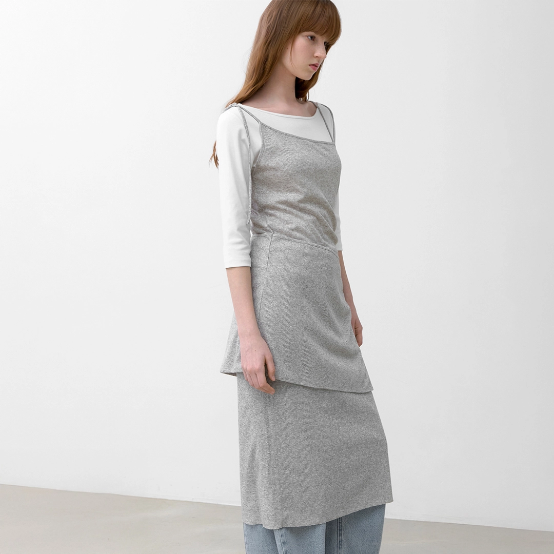 아뜰리에 나인 (OP-6315)AN WRAP SKIRT LAYERED DRESS 상품 이미지 2