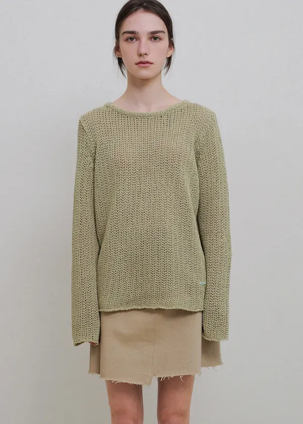 Hay loose knit (olive)