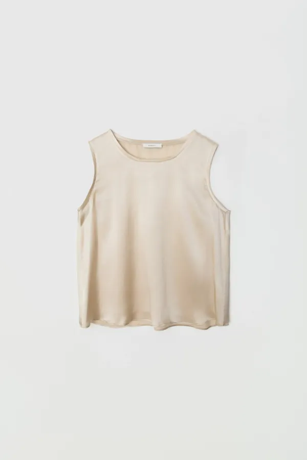 Noir 100% Silk Sleeveless Blouse