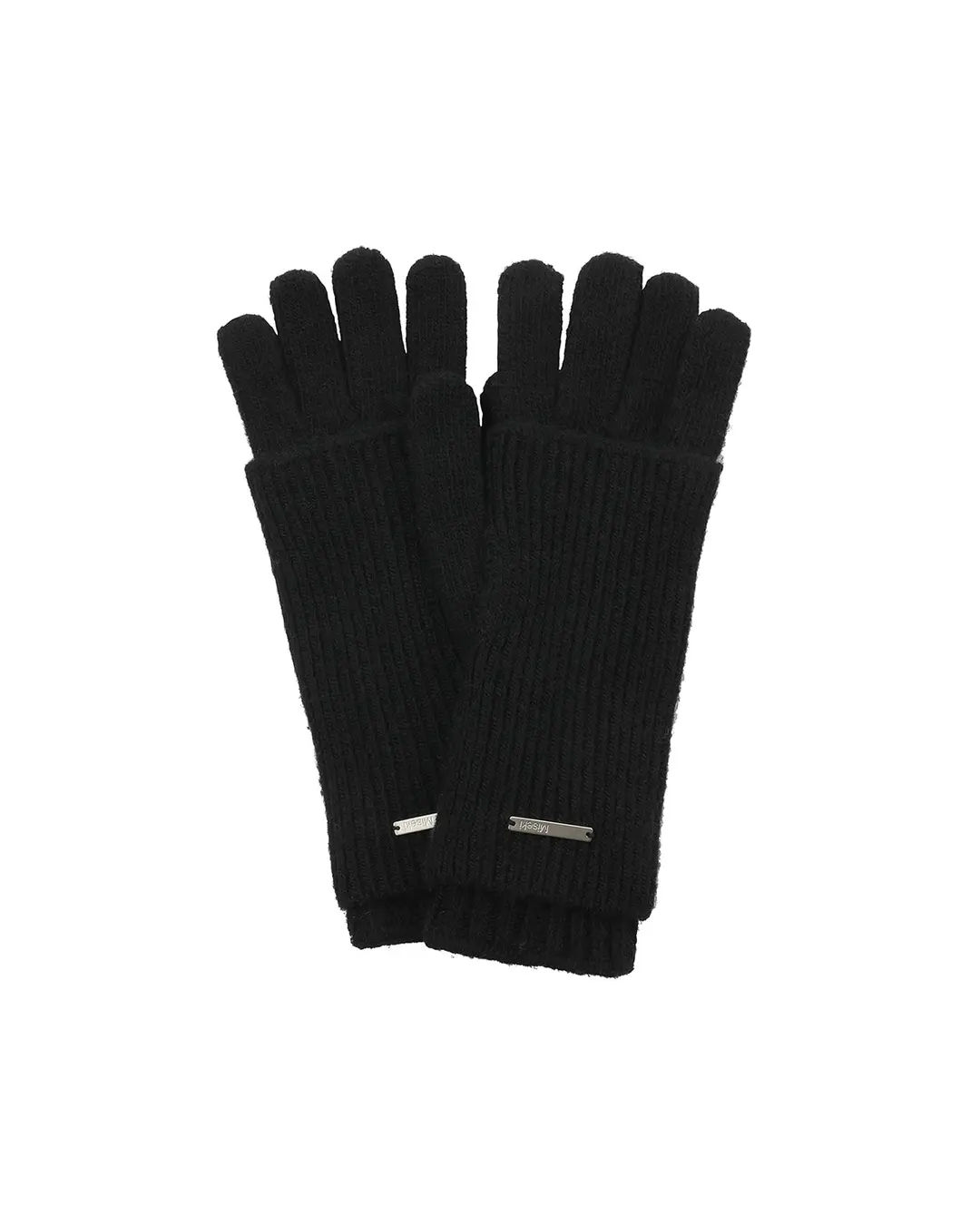 미세키서울 Layered fingerhole knit gloves BLACK 상품 이미지 1