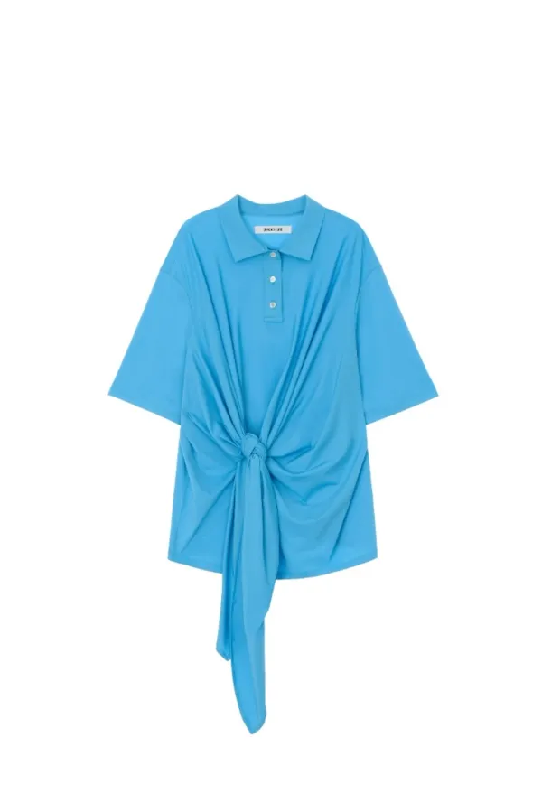 Knotted polo t-shirts - Blue