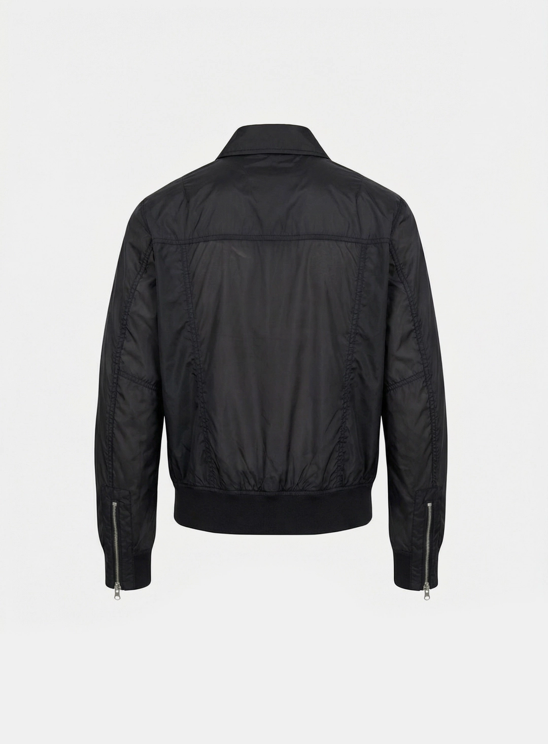 배드블러드 [w-jkt26-034] Daytona High-Neck Lightweight Nylon Bomber Jacket - Black 상품 이미지 3