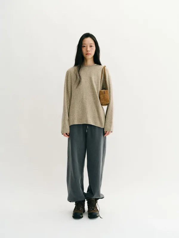 (1st) Soft Boucle Knit (Oat Beige)