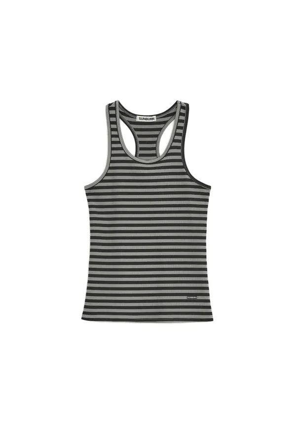 EASY BACK DETAIL SLEEVELESS TOP, GRAY