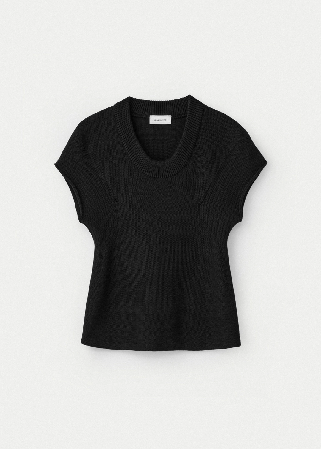 우마뭉 Pure Cotton Sleeveless U Neck Pullover_Black 상품 이미지 1