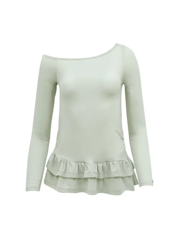 ONE SHOULDER FRILL T (MINT)