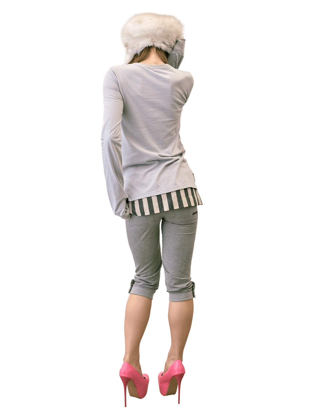 스컬프터 Fringe Sleeve Tee Stone 상품 이미지 2