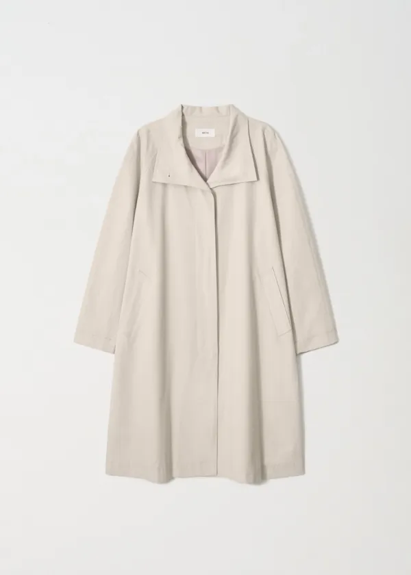 Slate High-Neck Long Trench Coat_Light Beige - 아르토