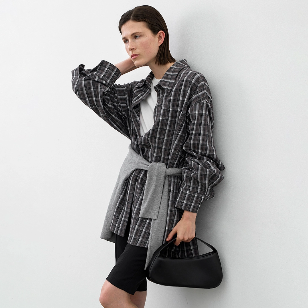 아뜰리에 나인 (BL-4368)ESSENTIAL WASHING CHECK RELAXED SHIRT 상품 이미지 1