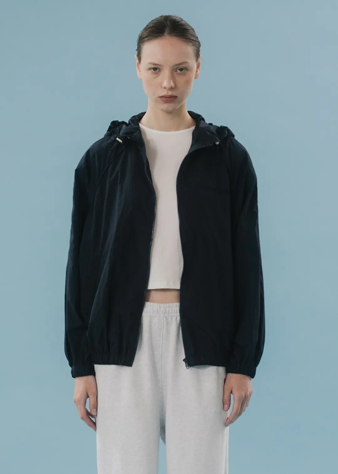 블루브릭 Hooded wind breaker (navy) 상품 이미지 2