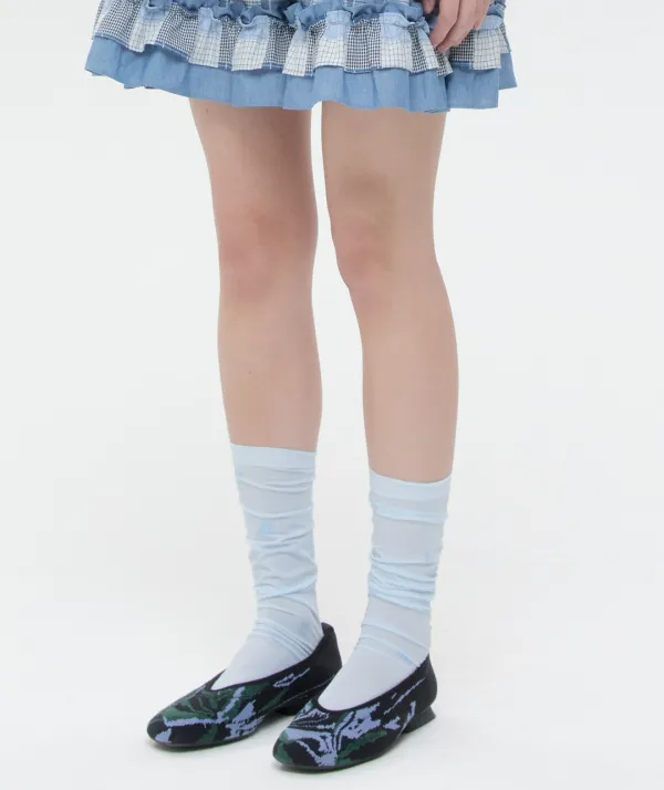 Web Knee Socks [Blue]