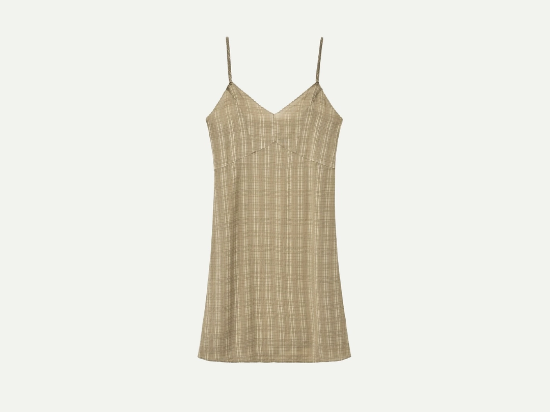 비아플레인 Via Bella slip check onepiece (Beige check) 상품 이미지 1