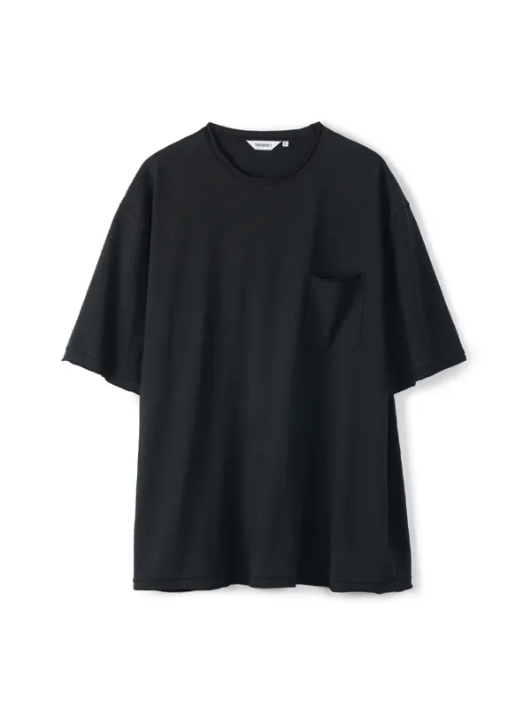 Raw Edge Pocket Tee_Black
