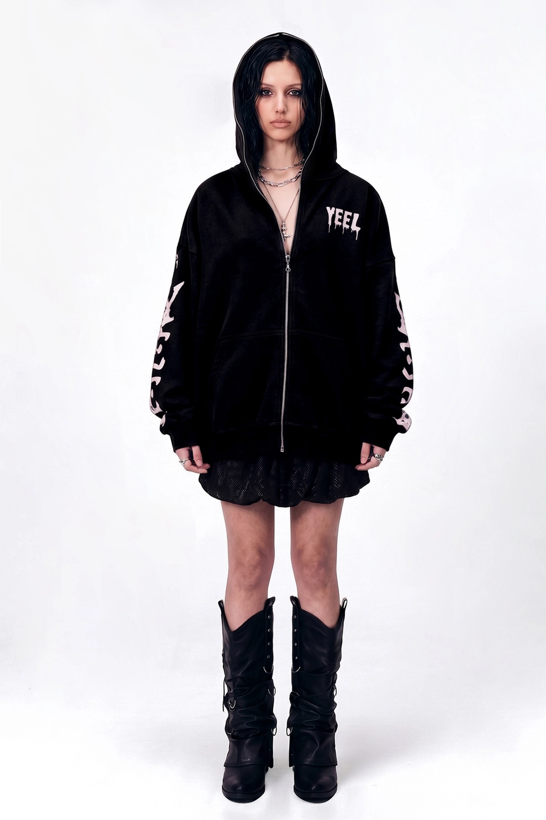 와이이이엘 EXTRAORDINARY OVERSIZED ZIP-UP BLACK 상품 이미지 2