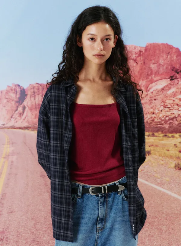 FLOW CHECK SHIRT_NAVY