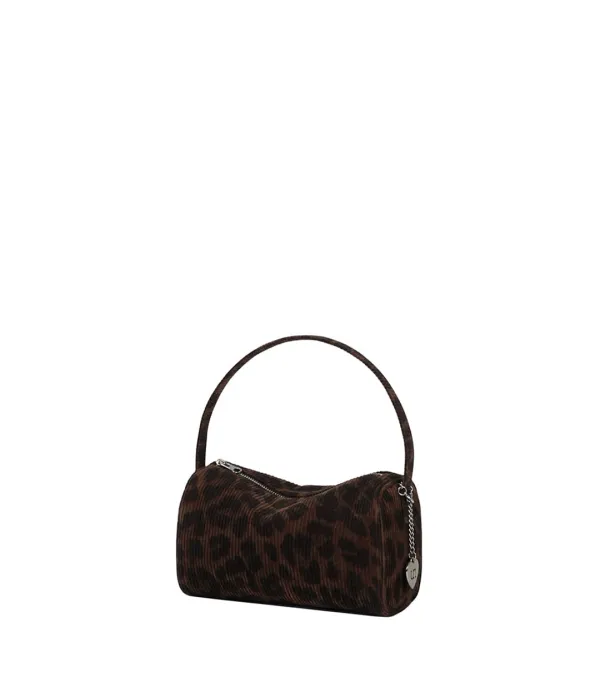Leopard Corduroy Tote Brown