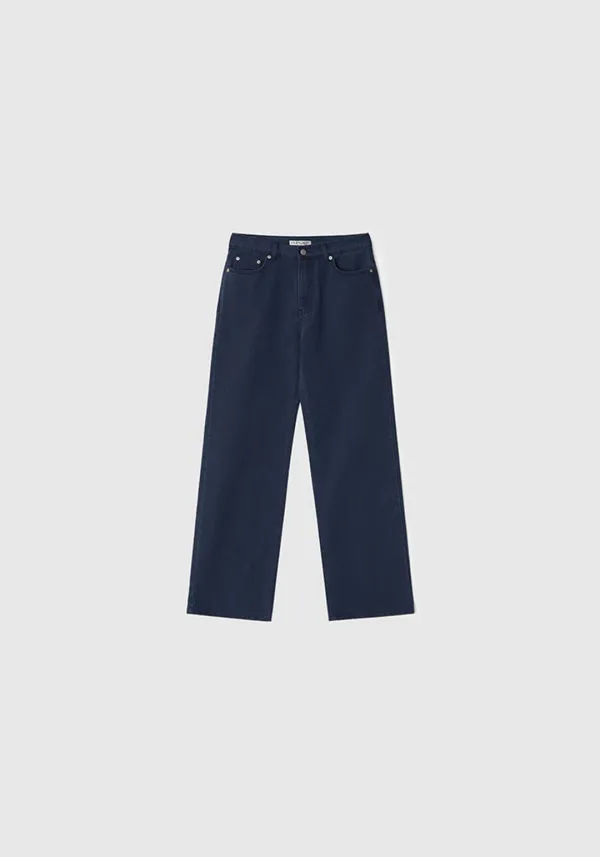 Low rise blue denim
