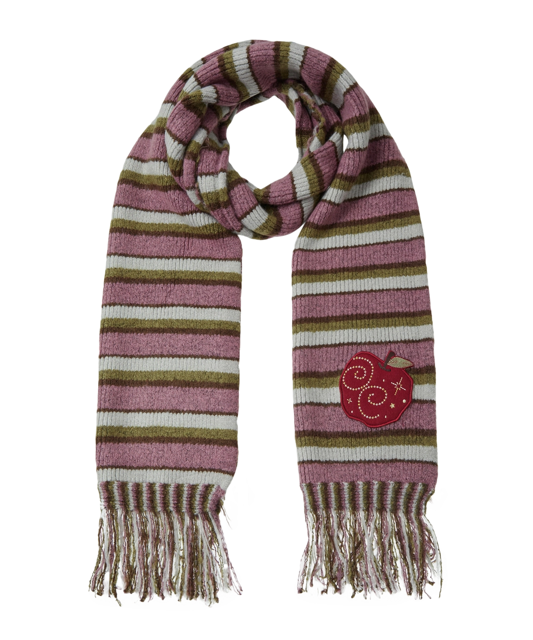에이이에이이 STRIPE TASSEL MUFFLER [PURPLE] 상품 이미지 2