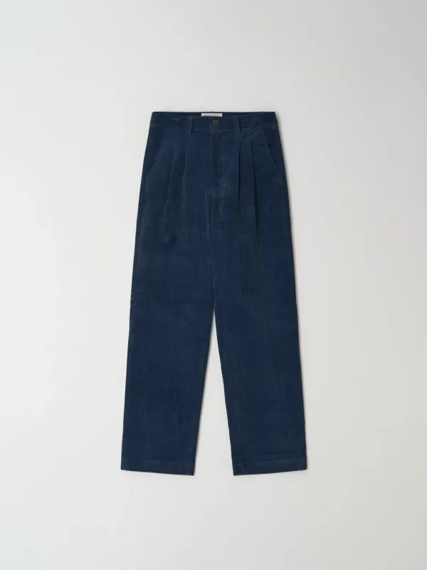 Eve Corduroy Pants(Navy Blue)
