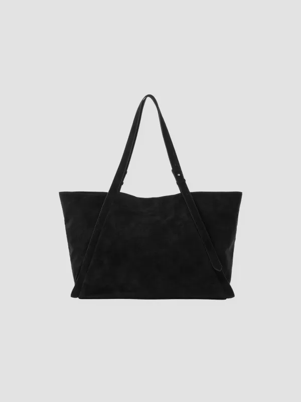 SUEDE BUCKLE SHOULDER BAG_BLACK_OE3G2MBA90BKA