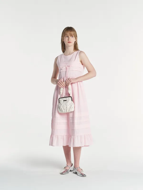 RIBBON PINTUCK DRESS (PINK)