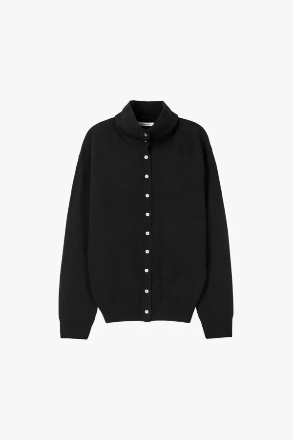 Rivel High Neck Cardigan (Black)