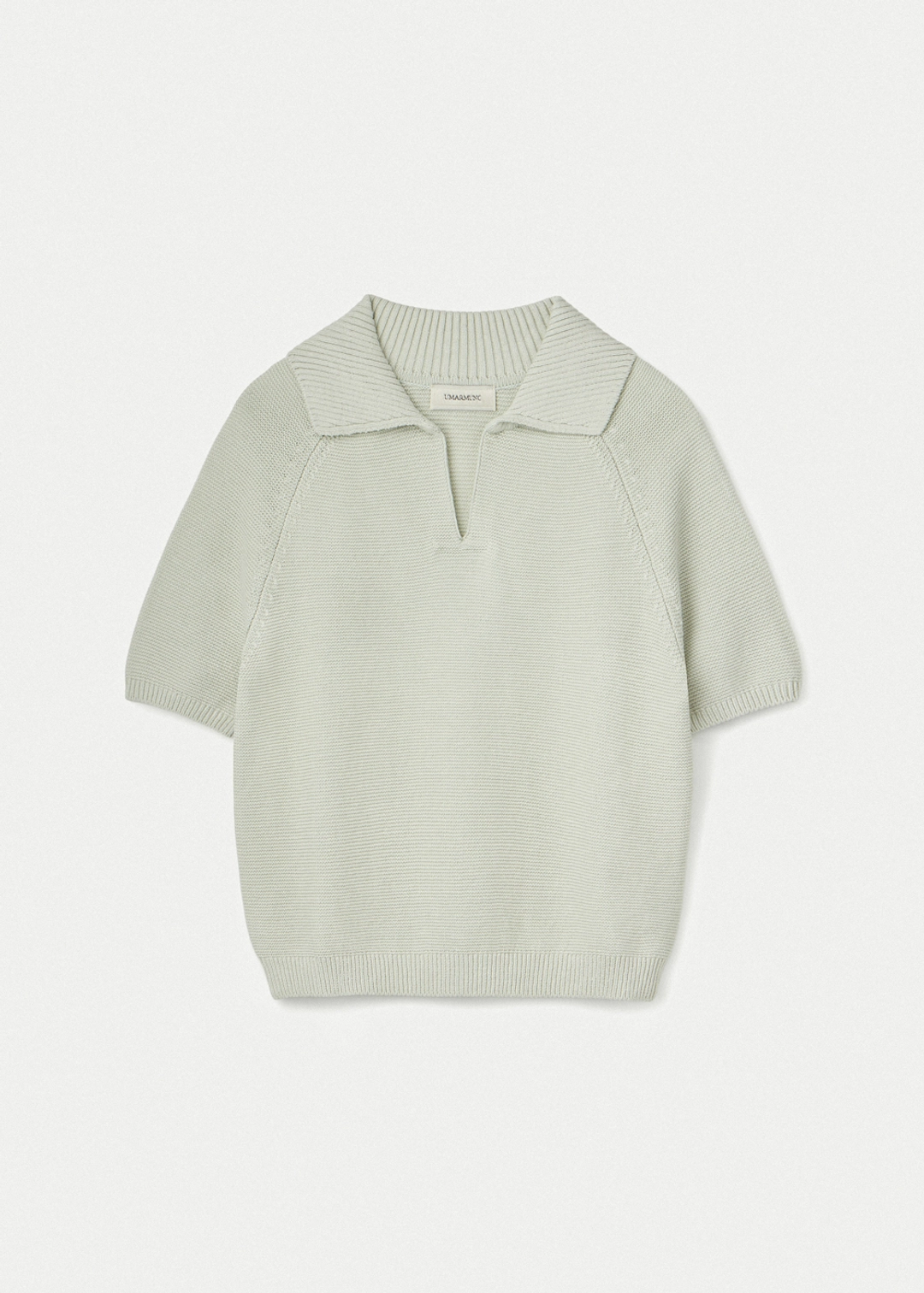 우마뭉 Pure Cotton Half Sleeve Collared Pullover_Mint 상품 이미지 1