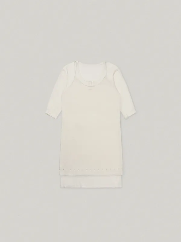 Purete Knt Layered Dress - Ivory퓌르테 니트 레이어드 드레스