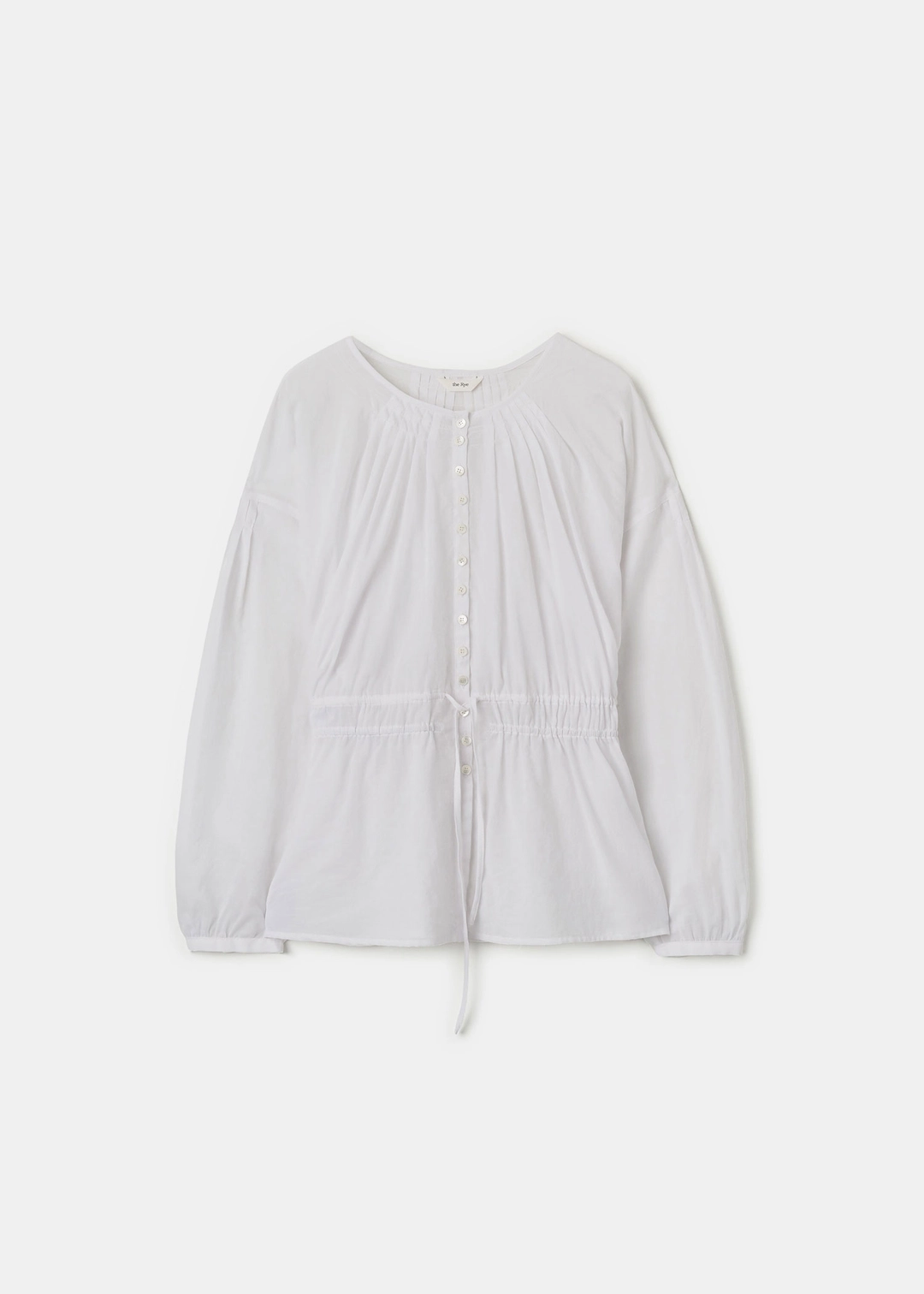 더라이 Tuck Shirring Blouse(White) 상품 이미지 1