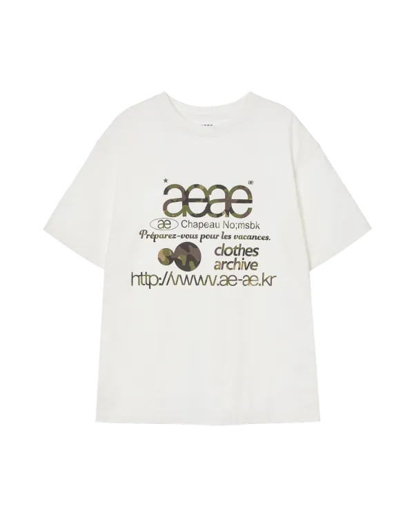 [6/4 예약발송] WEB LOGO T-SHIRTS [WHITE/CAMO]