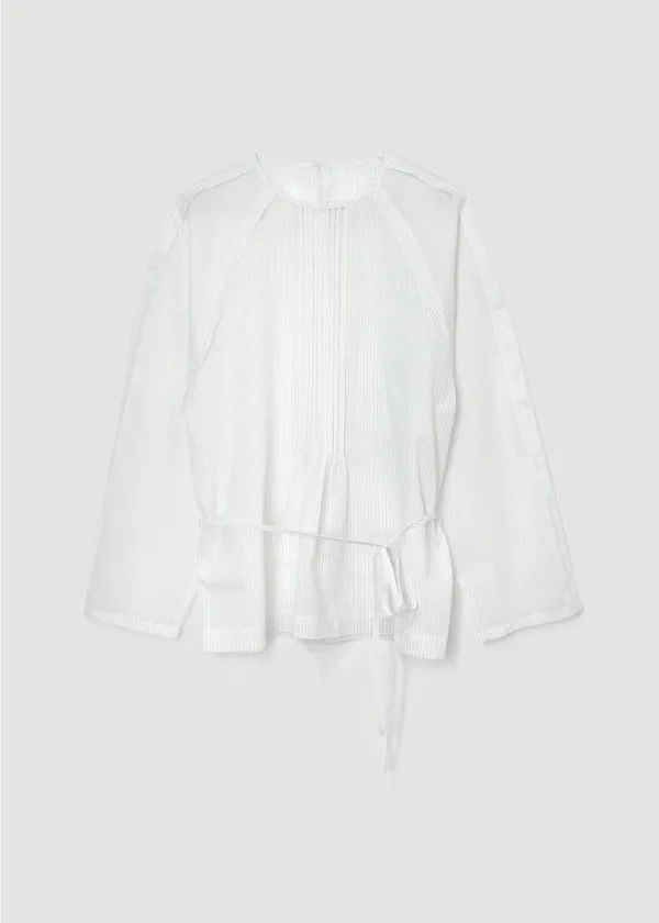 Pin-tuck stripe blouse (화이트)