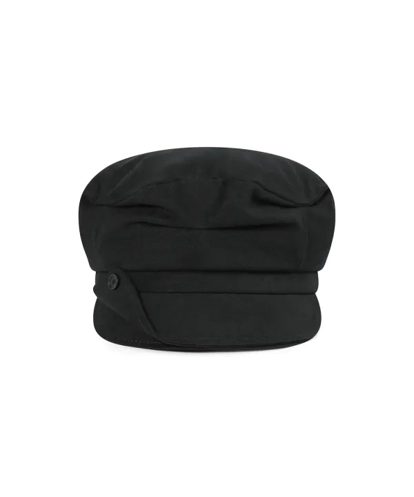 [레이 PICK] Folding button newsboy cap BLACK - 미세키서울