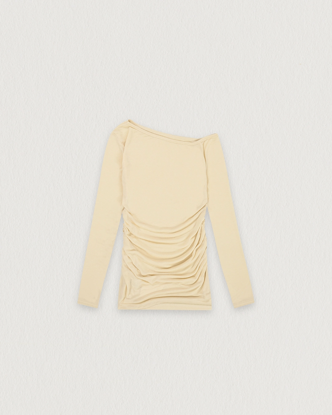 플레따 [Exclusive] flétta One shoulder Shirring Tee_3 Colors 상품 이미지 3