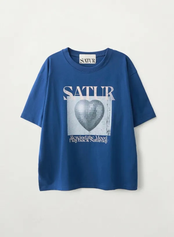 Mirrorball Graphic T-Shirt - Blue