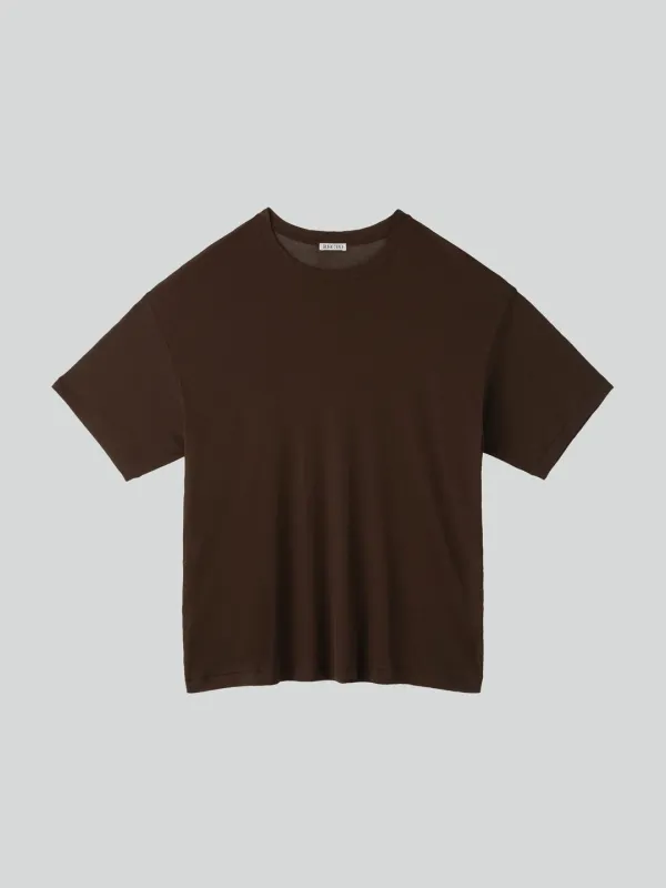 LOOSE FIT SHEER T-SHIRT (MARRON)