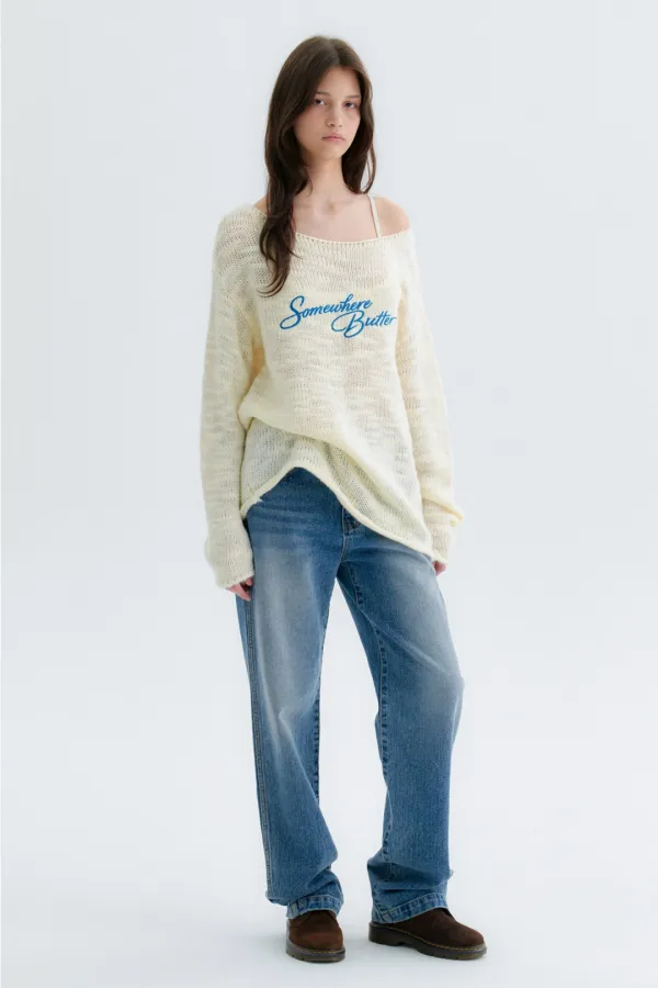 Rona Off Shoulder Knit - Cream