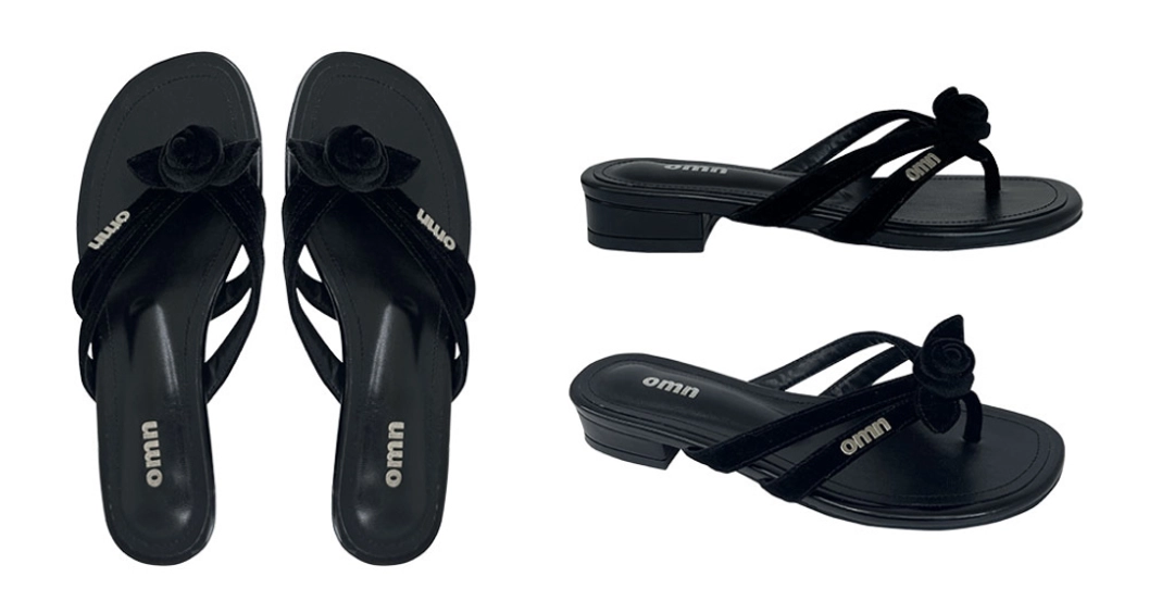 옴니포턴트 omn rose velvet sandal _Black 상품 이미지 3