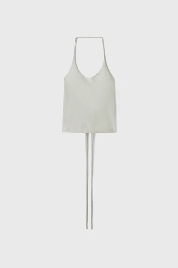 Tie-Back Halter Knit (Light Gray / Melange Gray / Khaki)