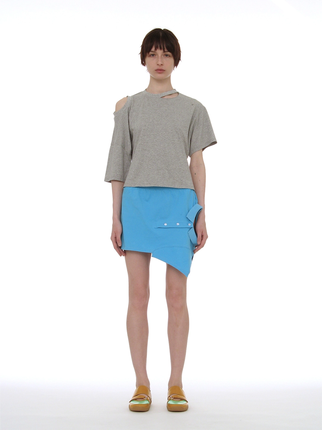 파르티멘토 [WOMEN] 2WAY CUT-OUT DECONSTRUCTED TOP_MELANGE 상품 이미지 2