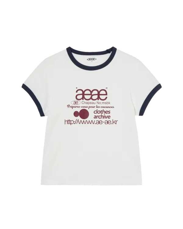 [6/12 예약발송] WEB LOGO RINGER TEE [WHITE]
